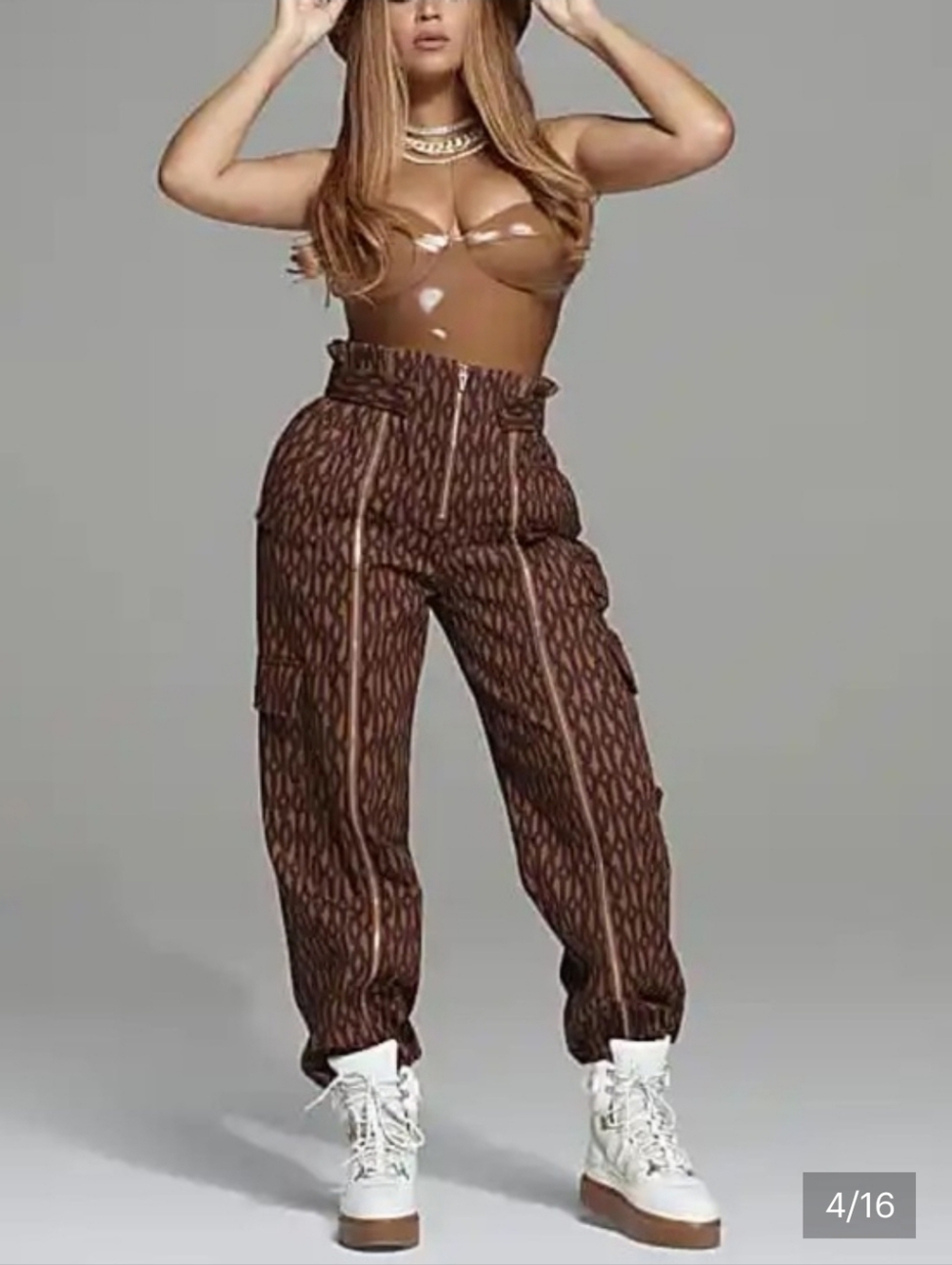 Adidas x Ivy Park Monogram Zip ONLY Pants size S NEW - Picture 2 of 8